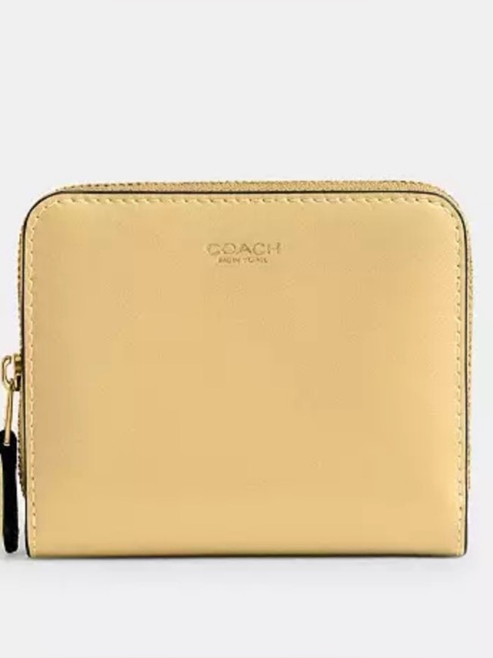 NWT Coach New York Billfold Wallet on Vanilla with Brass Hardware